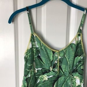 Greenbrier Palm Print Nightie PJ Pajama Dress NWOT